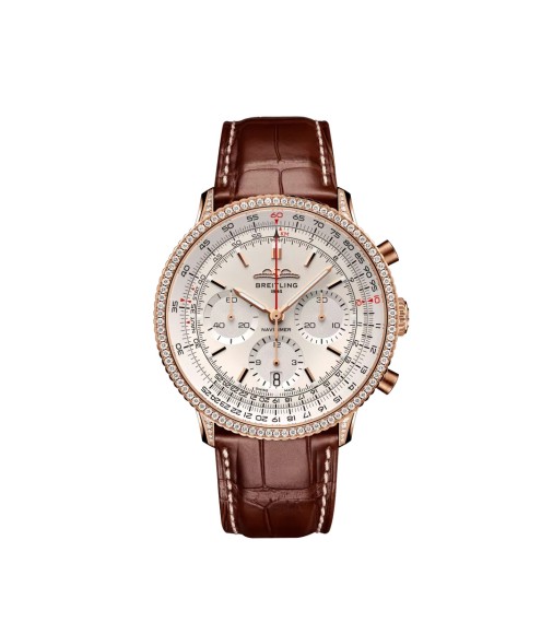 Breitling RB0139631G1P1 : Navitimer B01 Chronograph 41 Red Gold - Diamond / White / Alligator