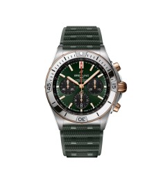 Breitling UB0134131L1S1 : Chronomat B01 42 Stainless Steel - Red Gold / Green / Rubber