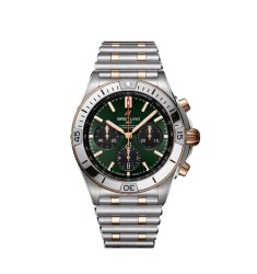 Breitling UB0134131L1U1 : Chronomat B01 42 Stainless Steel - Red Gold / Green / Rouleaux