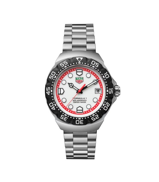 TAG Heuer WBY1111.BA0042 : Formula 1 Solargraph 38 Stainless Steel / White / Bracelet