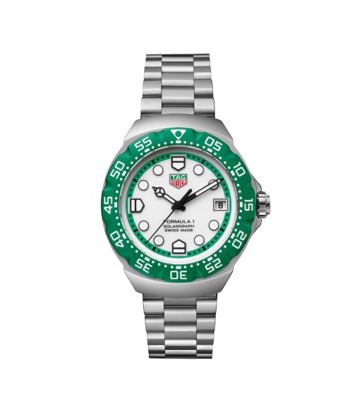 TAG Heuer WBY1113.BA0042 : Formula 1 Solargraph 38 Stainless Steel / White / Bracelet