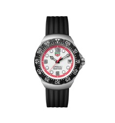 TAG Heuer WBY111A.FT8106 : Formula 1 Solargraph 38 Stainless Steel / White / Rubber