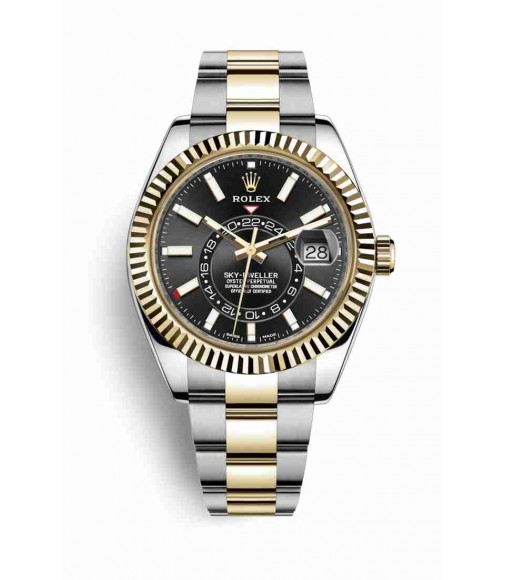 Rolex Sky-Dweller Yellow Rolesor Oystersteel yellow gold 326933 Black Dial Watch