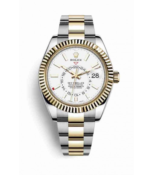 Rolex Sky-Dweller Yellow Rolesor Oystersteel yellow gold 326933 White Dial Watch