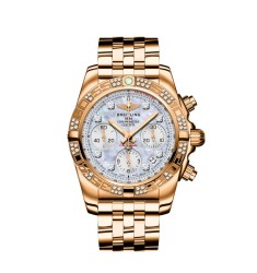 Replica Breitling Chronomat 41 Men Rose Gold Diamond Bezel HB0140AA/A723/378H