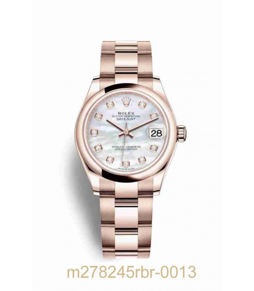 Replica Rolex Datejust 31 18k Everose gold 278245