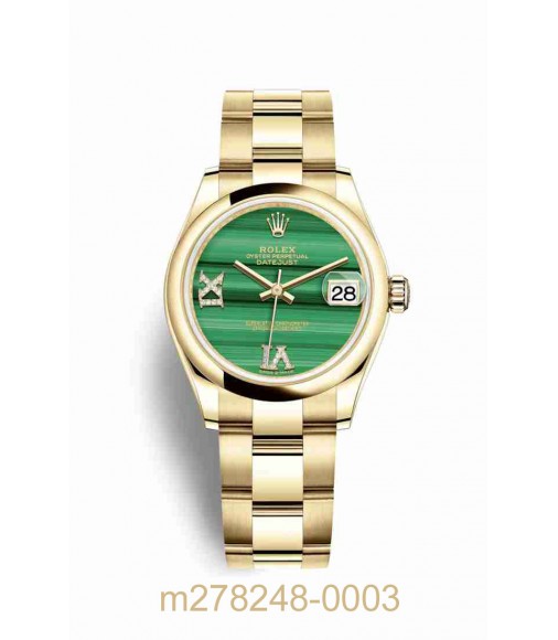 Replica Rolex Datejust 31 18 ct yellow gold 278248