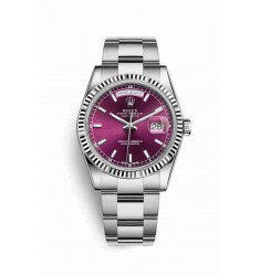 Rolex Day-Date 36 18 ct white gold 118239 Cherry Dial Watch