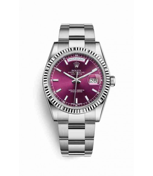 Rolex Day-Date 36 18 ct white gold 118239 Cherry Dial Watch