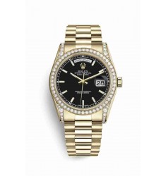 Rolex Day-Date 36mm yellow gold lugs diamonds 118388