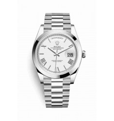 Rolex Day-Date 40 Platinum 228206 White Dial Watch