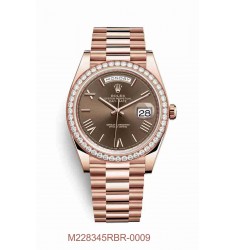 Rolex Day-Date 40 18 ct Everose gold 228345RBR Chocolate Dial Watch