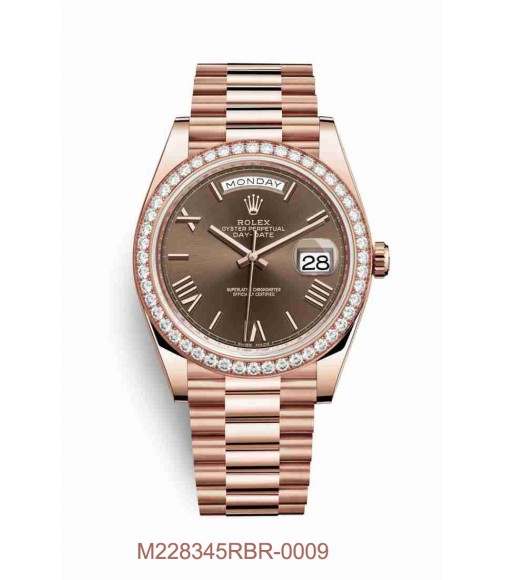 Rolex Day-Date 40 18 ct Everose gold 228345RBR Chocolate Dial Watch