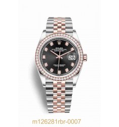 Replica Rolex Datejust 36mm Everose gold 126281RBR gold/steel