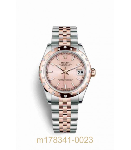 Replica Rolex Datejust 31 Everose Rolesor Gold and Oystersteel 178341