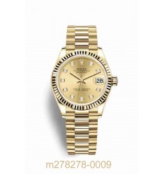 Replica Rolex Datejust 31 18ct yellow gold 278278