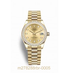 Replica Rolex Datejust 31 18k yellow gold 278288rbr