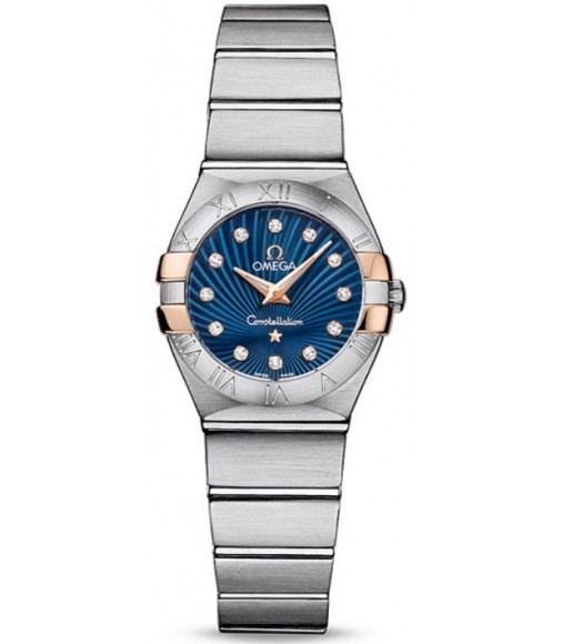 Omega Constellation Brushed Quarz Mini Watch Replica 123.20.24.60.53.002