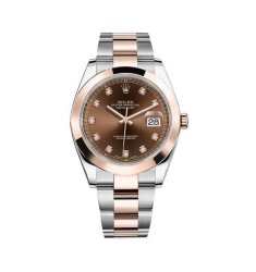 Rolex Datejust 41mm 126301 Diamond Steel Steel and 18K Rose Gold Watch