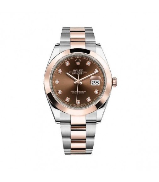Rolex Datejust 41mm 126301 Diamond Steel Steel and 18K Rose Gold Watch