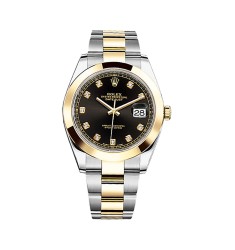Rolex Datejust Diamond Black Dial 126303 Steel / Yellow Gold 18K Oyster Watch