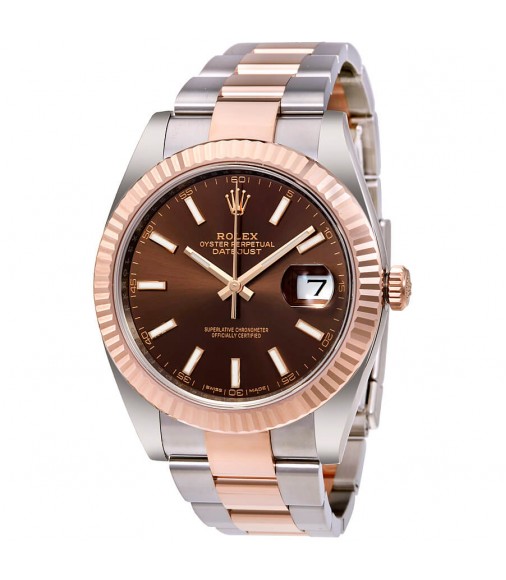 Rolex Datejust 41 126331 Chocolate Dial Steel and 18k Gold Everose