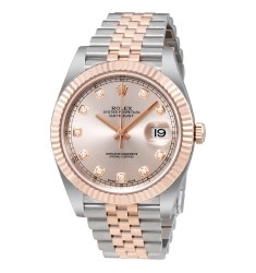 Rolex Datejust 126331 Sundust Diamond Dial Steel and 18 Everose Gold Watch