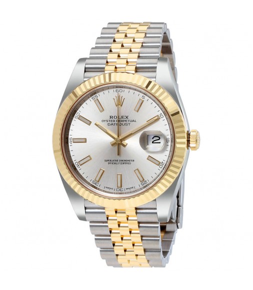 Rolex Datejust 41 126333 18K Yellow Gold Jubilee Silver Dial Steel