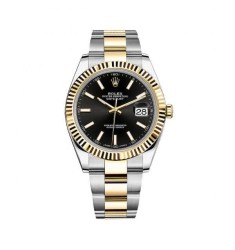 Rolex Datejust 41 12633 Black Dial Steel and Oyster 18K Yellow Gold
