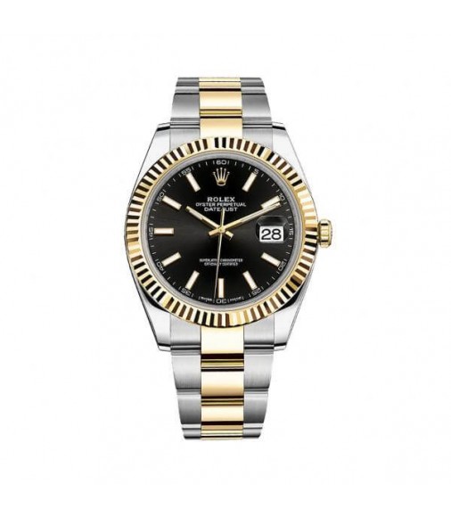Rolex Datejust 41 12633 Black Dial Steel and Oyster 18K Yellow Gold