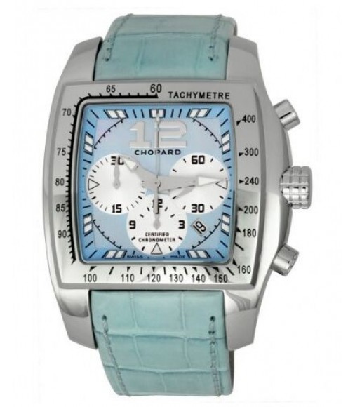Chopard Two O Ten Steel Blue Chronograph Mens Watch Replica 16/8961