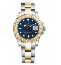 Replica Rolex Yacht-Master Stainless Steel Blue dial Ladies Watch 169623B