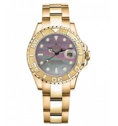Replica Rolex Yacht-Master Yellow Gold MOP dial Ladies Watch 169628DKM
