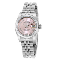 Rolex Datejust Lady Rose Dial 179160 Jubilee Automatic Watch