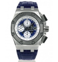 Audemars Piguet Blue Dial Crocodile Leather Strap Mens Chronograph Watch Replica 26078PO.OO.D018CR.01