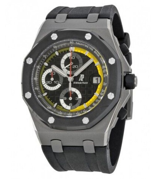 Audemars Piguet Royal Oak Offshore Black Dial Rubber Mens Watch  Replica 26207IO.OO.A002CA.01 