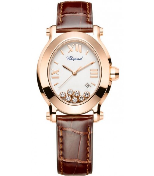 Chopard Happy Sport Oval Quartz Ladies Watch Replica 275350-5001