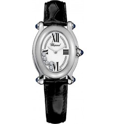 Chopard Happy Sport Oval 5 Floating Diamonds Ladies Watch Replica 277465-1005