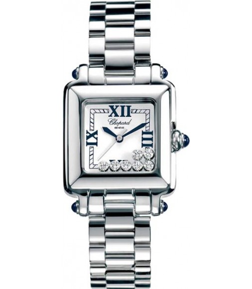 Chopard Happy Sport Classic Square 7 Floating Diamonds Ladies Watch Replica 278349-3006