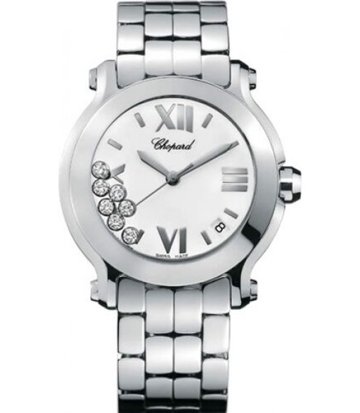 Chopard Happy Sport Round Quartz 36mm Ladies Watch Replica 278477-3001