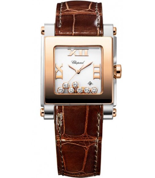 Chopard Happy Sport Square Quartz Medium Ladies Watch Replica 278497-9001