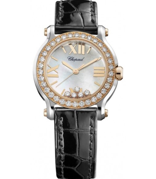 Chopard Happy Sport Round Quartz 30mm Ladies Watch Replica 278509-6006