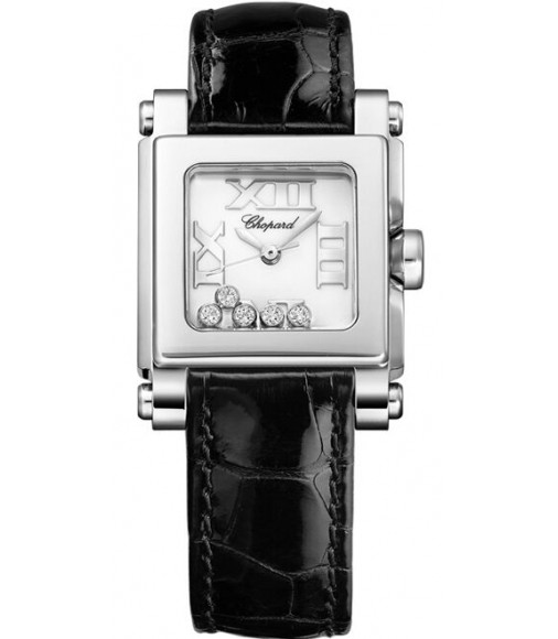 Chopard Happy Sport Square Quartz Small Ladies Watch Replica 278516-3001