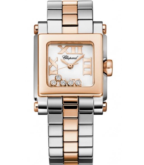 Chopard Happy Sport Square Quartz Small Ladies Watch Replica 278516-6002