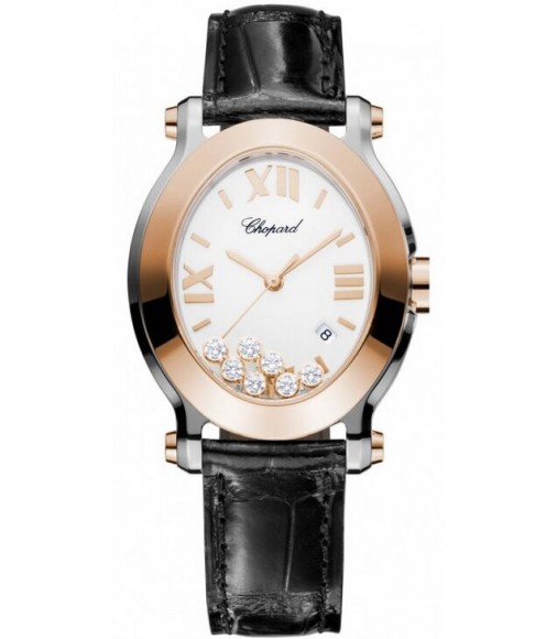 Chopard Happy Sport Oval Quartz Ladies Watch Replica 278546-6001