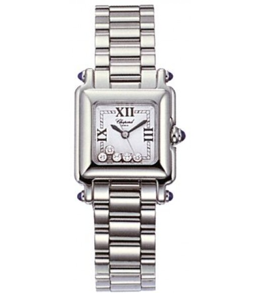 Chopard Happy Sport Classic Square 5 Floating Diamonds Ladies Watch Replica 278893-3006