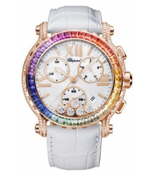 Chopard Happy Sport Chrono Rainbow Ladies Watch Replica 283582-5015