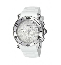 Chopard Happy Sport Round White Diamond Snow Dial Ladies Watch Replica 288499-3004
