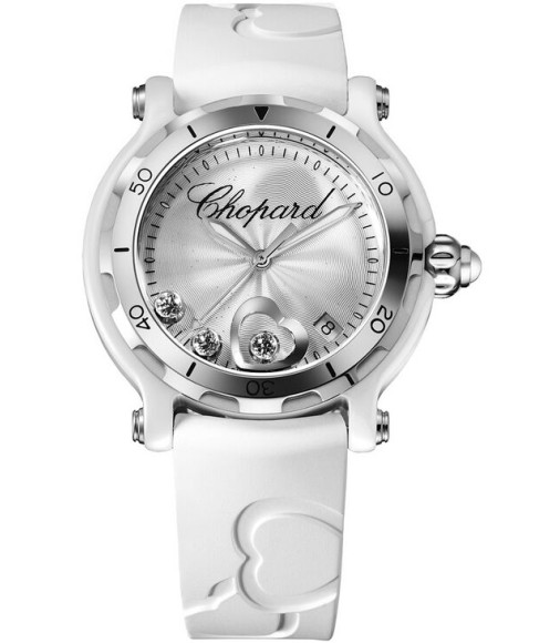 Chopard Happy Sport Ceramic 36mm Ladies Watch Replica 288507-9032