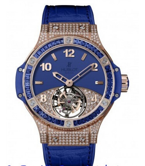 Hublot Big Bang Tutti Frutti Tourbillon Dark Blue Pave replica watch 345.PL.5190.LR.0901 